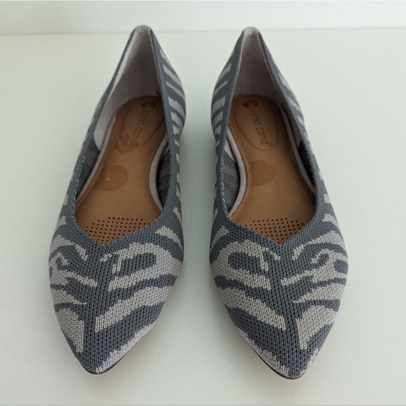 Corso Como Gray Fabric Pointed Toe Flats Women's 6 - Picture 3 of 10
